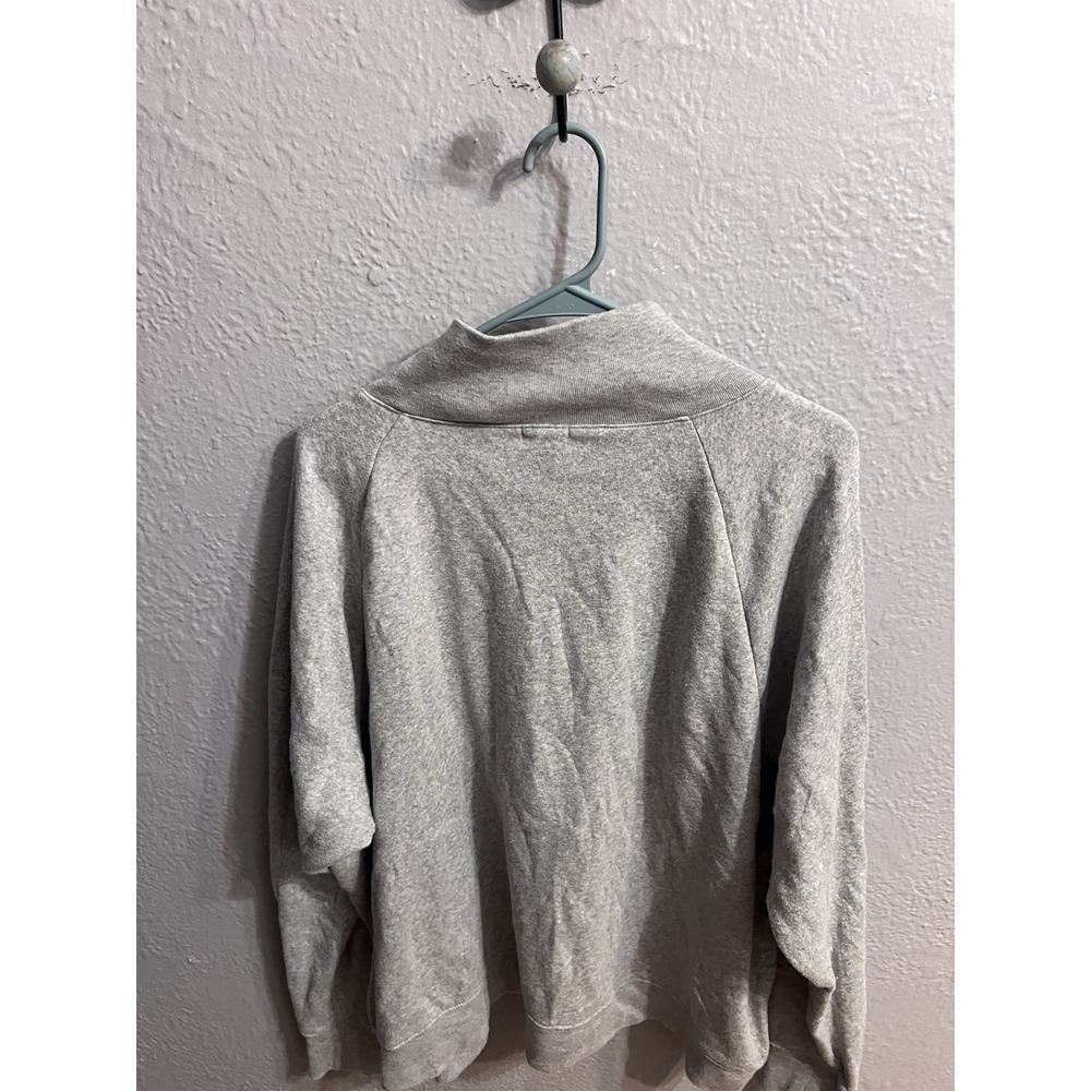 J Crew Wide Button Sweatshirt Womens GrayHigh Neck Long Sleeve Size 3X - Picture 4 of 7